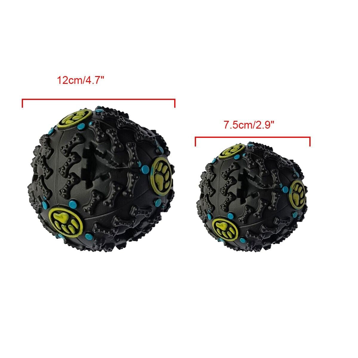 Pet Dog Giggle Ball Tough Treat Sound Activity Training Squeaky Chew Fun Toys