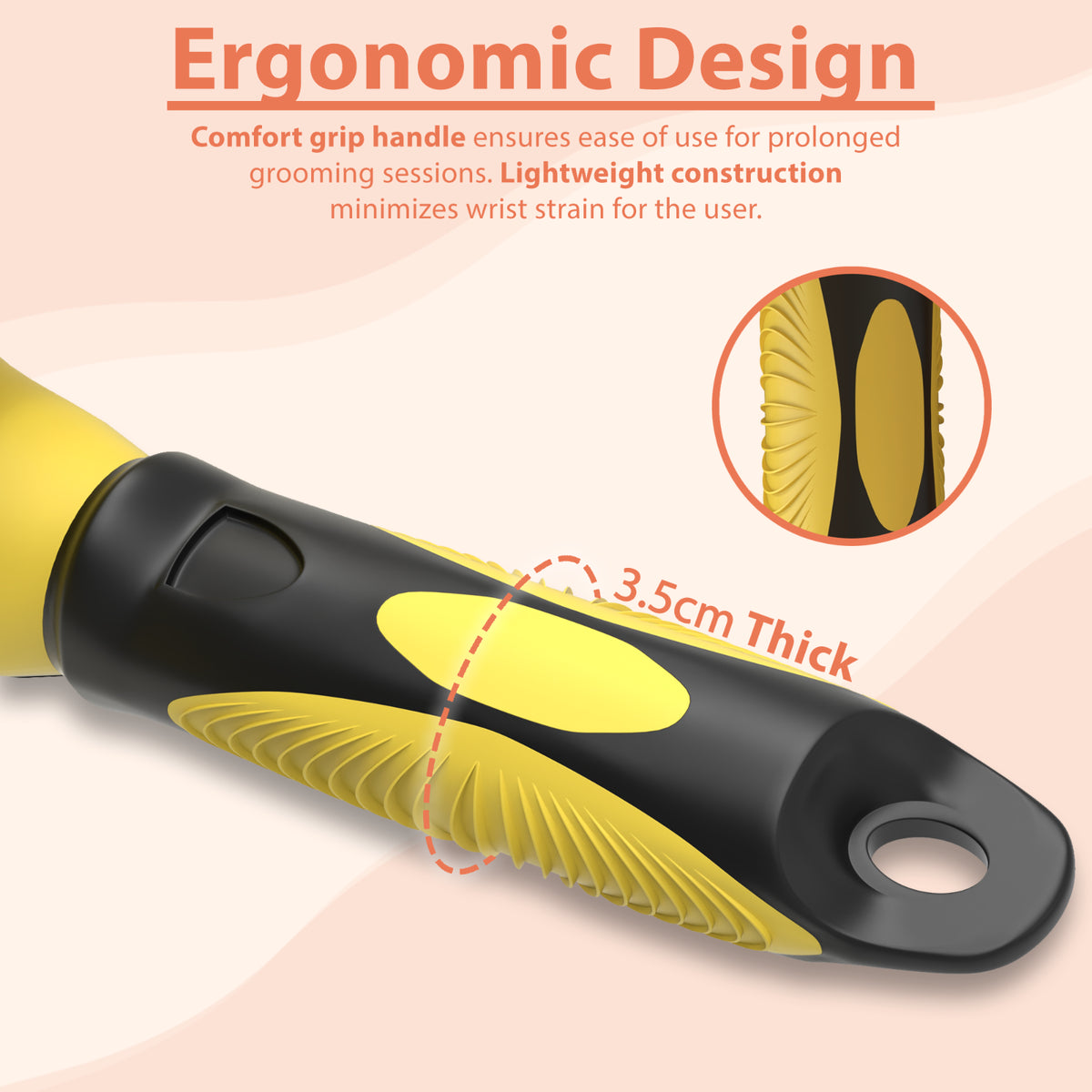Effortless Grooming | Self-Cleaning Dog & Cat Brush for Easy Fur Removal