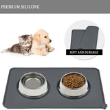 Cat Dog Food Mat for Pet Feeding Bowl Floors Waterproof Non Slip Silicone