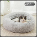 Comfy Calming Donut Bed | Extra Large Round Warm Plush Pet Bed for Dogs, Cats, and Puppies
