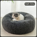 Comfy Calming Donut Bed | Extra Large Round Warm Plush Pet Bed for Dogs, Cats, and Puppies