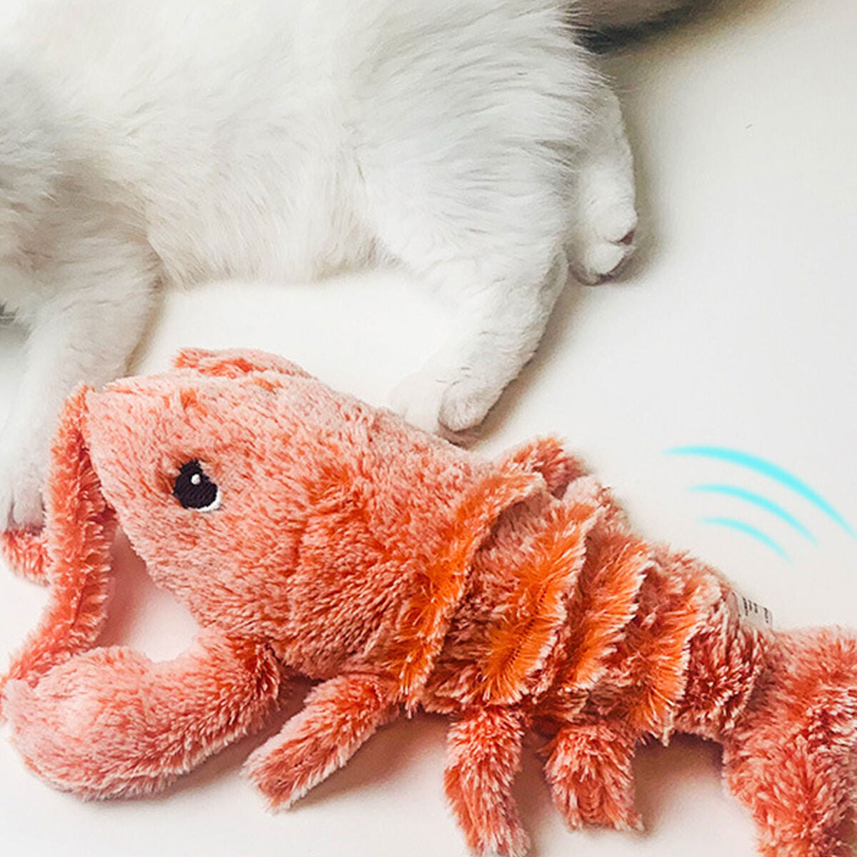 Keep Cats Happy & Active | Lifelike Shrimp Toy with Washable Fabric| Electric USB Charging