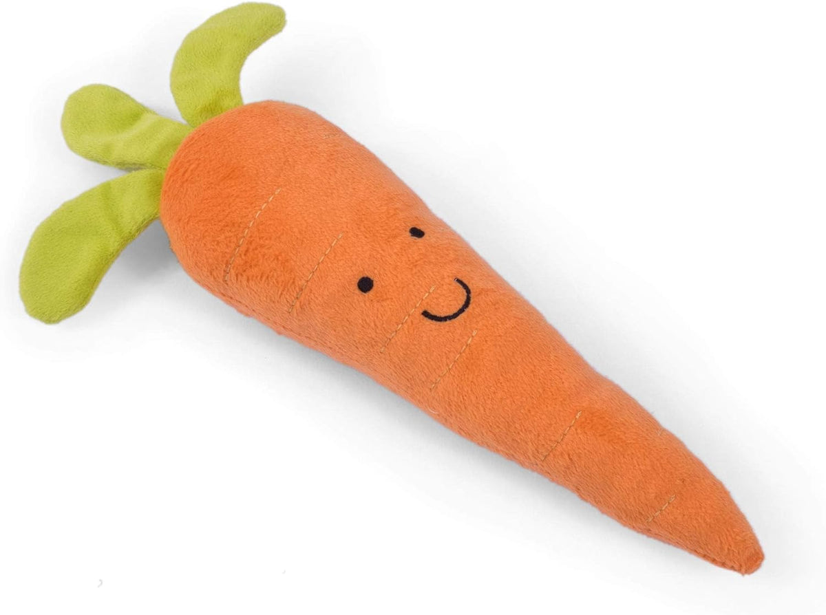 Foodie Faces Fluffy Carrot Dog Toy