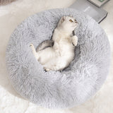 Comfy Calming Donut Extra Large Dog Cat Beds Warm Bed Pet round Plush Puppy Beds