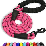 5FT Braided Rope Leash for Dogs | Strong Reflective Lead | Soft Comfort Grip | Medium/Large Dog Walks