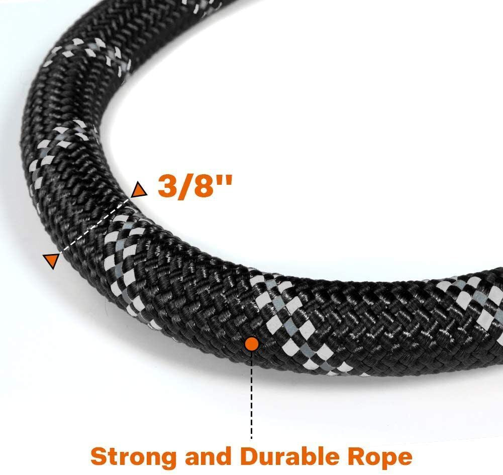 5FT Braided Rope Leash for Dogs | Strong Reflective Lead | Soft Comfort Grip | Medium/Large Dog Walks