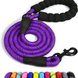 5FT Braided Rope Leash for Dogs | Strong Reflective Lead | Soft Comfort Grip | Medium/Large Dog Walks