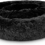 Washable Plush Donut Bed for Dogs and Cats | Calming Anti-Anxiety Pet Bed | Soft Faux Fur Surface | Sizes Small to XL