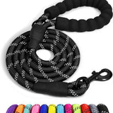 5FT Braided Rope Leash for Dogs | Strong Reflective Lead | Soft Comfort Grip | Medium/Large Dog Walks