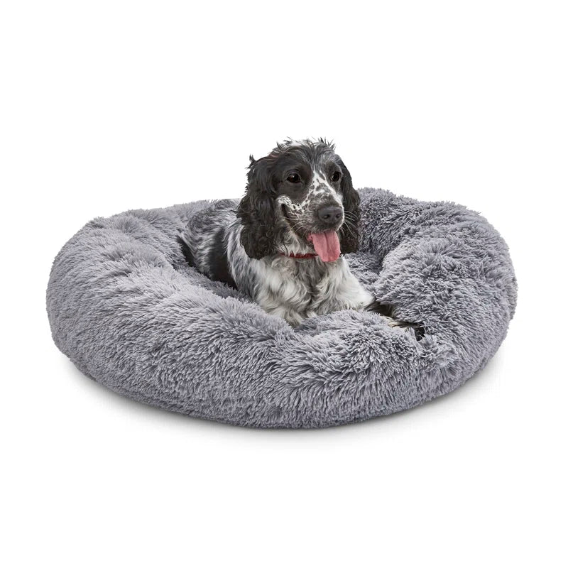 Reduce Pet Anxiety | Silentnight Doughnut Bed with Plush, Soft Fabric