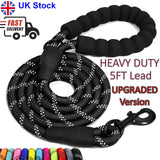 5FT Braided Rope Leash for Dogs | Strong Reflective Lead | Soft Comfort Grip | Medium/Large Dog Walks