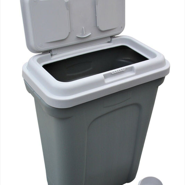 Pet Food Storage Grey Bin | Airtight Sealed Container for Dog, Cat, Bird and Rabbit Food