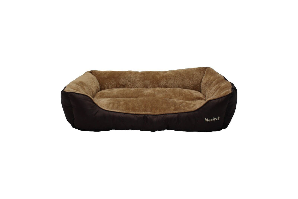 Dog Pet Bed Warm Basket Bed Deluxe Soft Washable Cushion with Fleece Lining