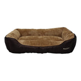 Dog Pet Bed Warm Basket Bed Deluxe Soft Washable Cushion with Fleece Lining