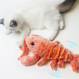 Keep Cats Happy & Active | Lifelike Shrimp Toy with Washable Fabric| Electric USB Charging