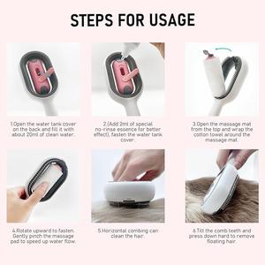Ultimate Grooming Solution | Hair Removal Brush with Water Discharge & Silicone Bristles