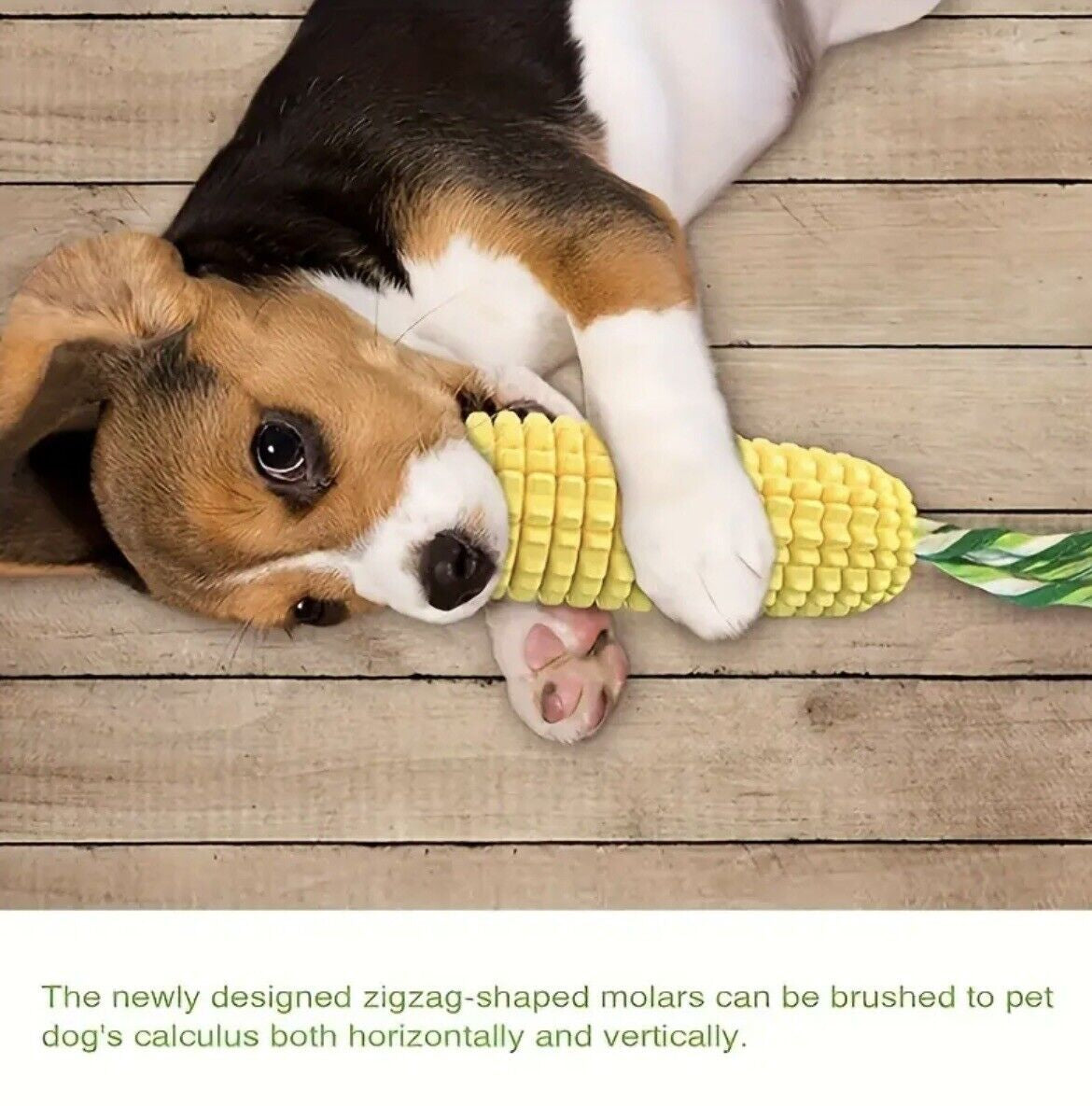 Dog Puppy Corn Chew Toys, Indestructible Squeaky Toy for Teething and Boredom UK