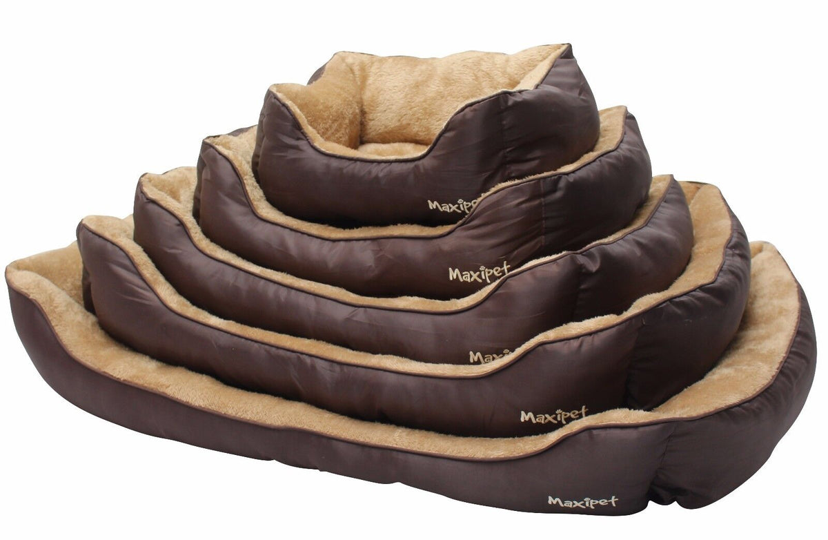 Dog Pet Bed Warm Basket Bed Deluxe Soft Washable Cushion with Fleece Lining