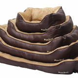 Dog Pet Bed Warm Basket Bed Deluxe Soft Washable Cushion with Fleece Lining