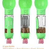 Portable Pet Water Bottle | 2-in-1 Dog Dispenser with Poo Bags | Travel Hydration & Cleanup
