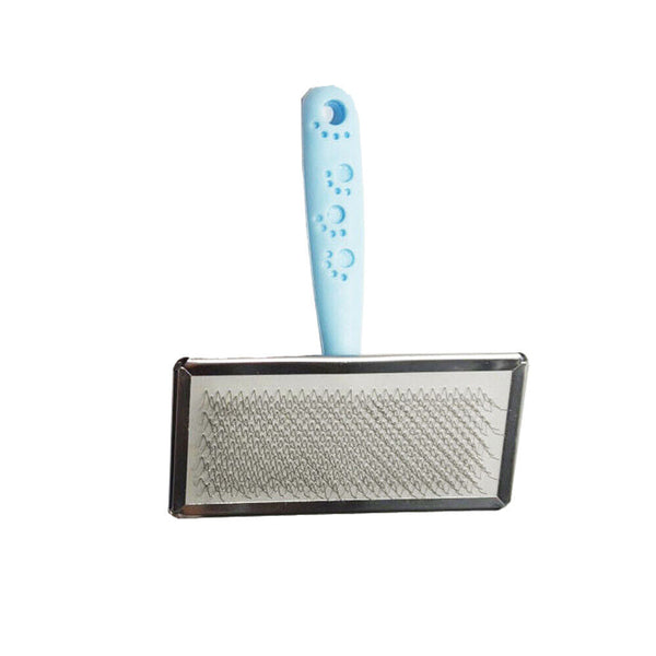 Pet Grooming Slicker Brush for Dogs, Cats, Rabbits | Gentle De-shedding Hair Removal Tool | Easy Clean Brush
