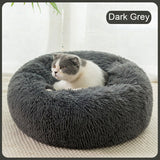 Comfy Calming Donut Extra Large Dog Cat Beds Warm Bed Pet round Plush Puppy Beds