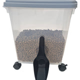 Clear Airtight Pet Food Storage Bin | Wheels for Easy Moving | Dog Cat Dry Feed Container 20L/30L/40L
