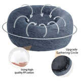 Comfy Calming Donut Extra Large Dog Cat Beds Warm Bed Pet round Plush Puppy Beds