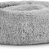 Washable Plush Donut Bed for Dogs and Cats | Calming Anti-Anxiety Pet Bed | Soft Faux Fur Surface | Sizes Small to XL
