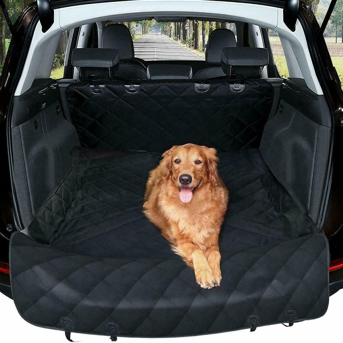 Dog Cat Car Hammock Cover | 100% Waterproof Pet Seat Protector | Rear Car Mat