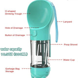 Portable Pet Water Bottle | 2-in-1 Dog Dispenser with Poo Bags | Travel Hydration & Cleanup