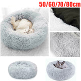 Extra Large Plush Calming Donut Bed for Dogs and Cats