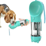 Portable Pet Water Bottle | 2-in-1 Dog Dispenser with Poo Bags | Travel Hydration & Cleanup