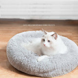 Extra Large Plush Calming Donut Bed for Dogs and Cats