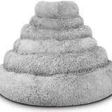 Washable Plush Donut Bed for Dogs and Cats | Calming Anti-Anxiety Pet Bed | Soft Faux Fur Surface | Sizes Small to XL