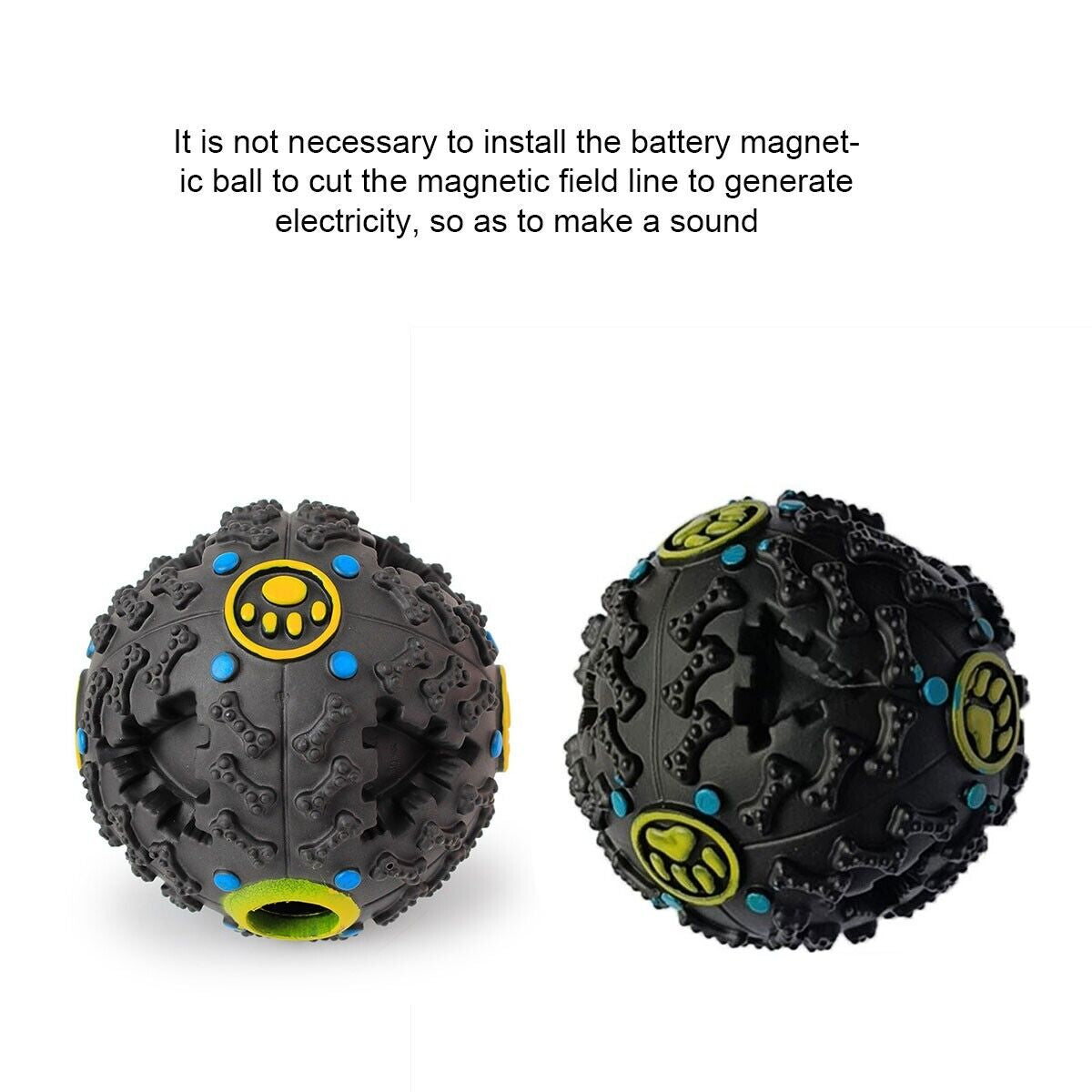 Pet Dog Giggle Ball Tough Treat Sound Activity Training Squeaky Chew Fun Toys