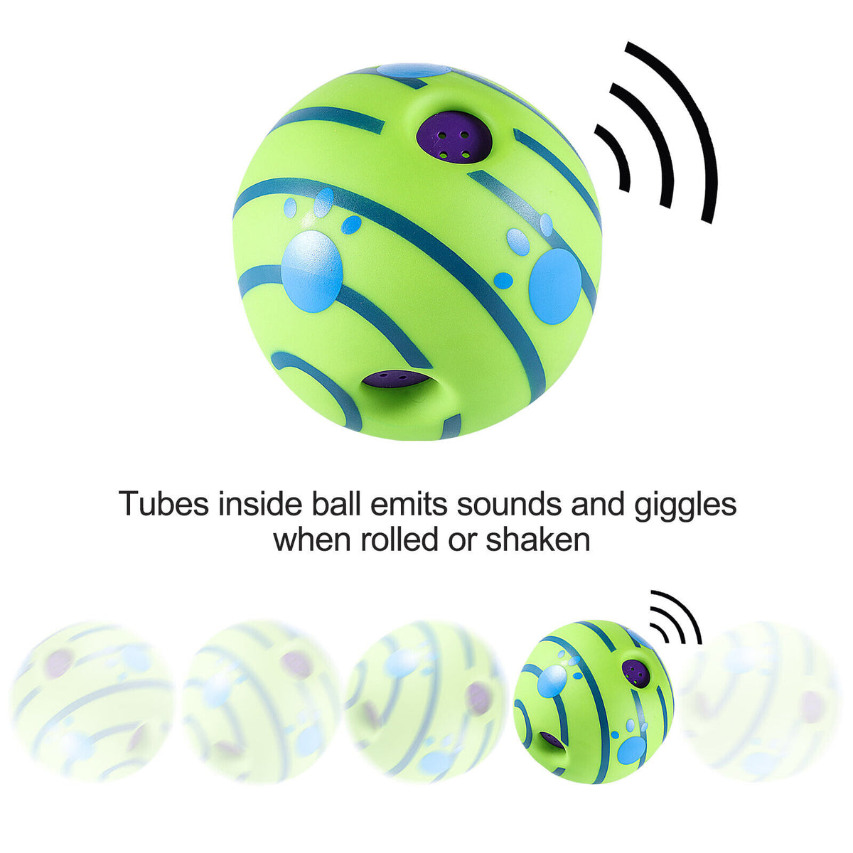 Funny Wobble Wag Giggle Ball Dog Play Training Pet Toy with Sound Hot No Harm