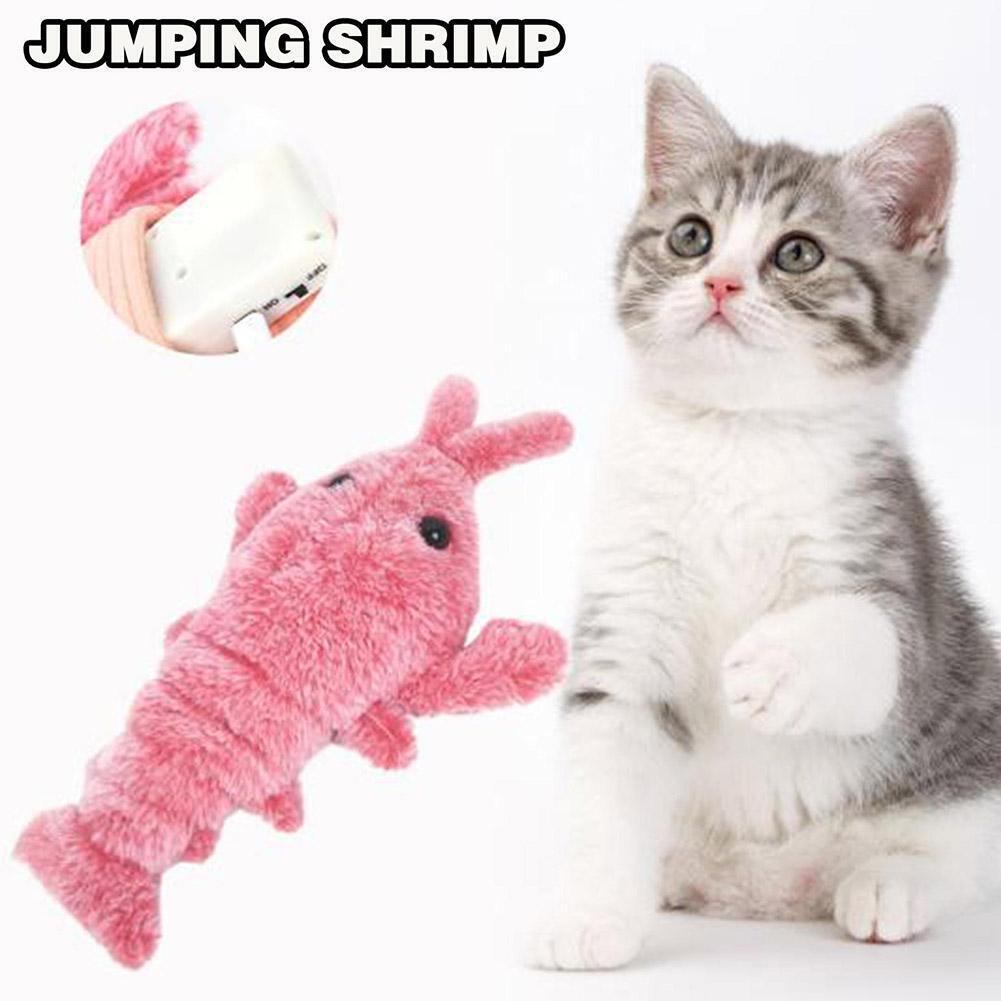 Electric Shrimp Cat Toy | Lifelike Motion Toy for Cats | USB Charging | Soft Washable Fabric