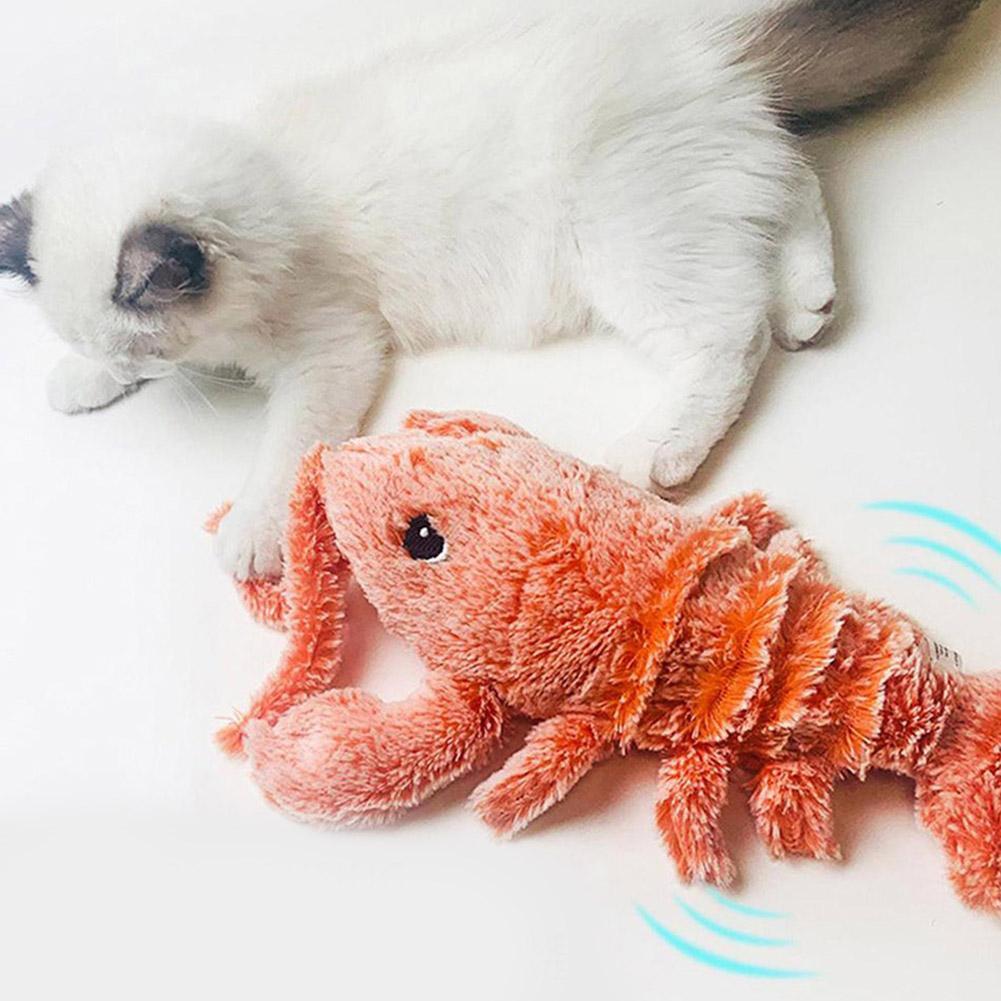 Electric Shrimp Cat Toy | Lifelike Motion Toy for Cats | USB Charging | Soft Washable Fabric