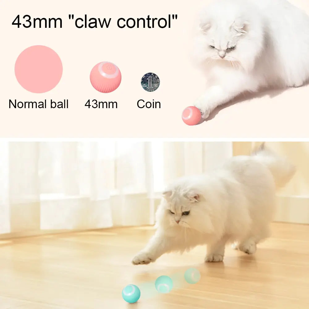 Keep Kittens Engaged | Self-Moving Cat Anxiety Ball for Active & Happy Pets