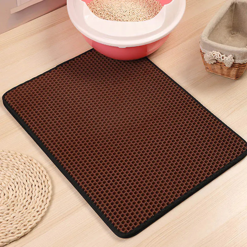 Keep Paws & Floors Clean | Non-Slip Pet Litter Mat with Moisture Absorption