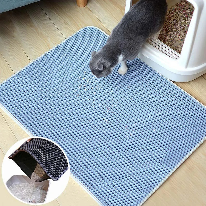 Keep Paws & Floors Clean | Non-Slip Pet Litter Mat with Moisture Absorption