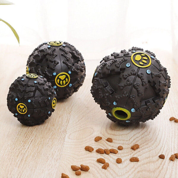 Pet Dog Giggle Ball Tough Treat Sound Activity Training Squeaky Chew Fun Toys