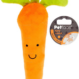 Foodie Faces Fluffy Carrot Dog Toy