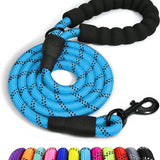 5FT Braided Rope Leash for Dogs | Strong Reflective Lead | Soft Comfort Grip | Medium/Large Dog Walks
