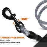 5FT Braided Rope Leash for Dogs | Strong Reflective Lead | Soft Comfort Grip | Medium/Large Dog Walks