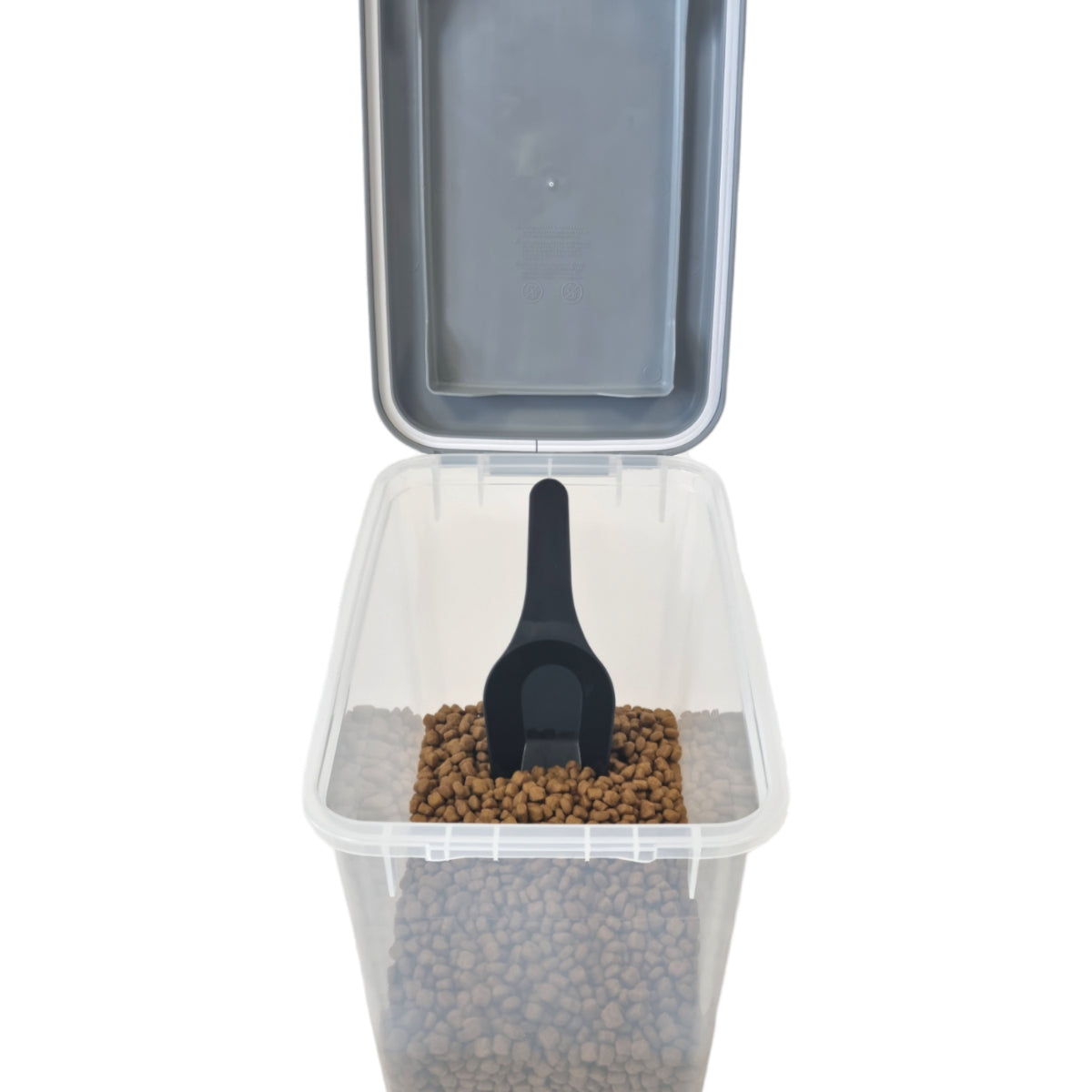 Clear Airtight Pet Food Storage Bin | Wheels for Easy Moving | Dog Cat Dry Feed Container 20L/30L/40L