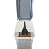 Clear Airtight Pet Food Storage Bin | Wheels for Easy Moving | Dog Cat Dry Feed Container 20L/30L/40L