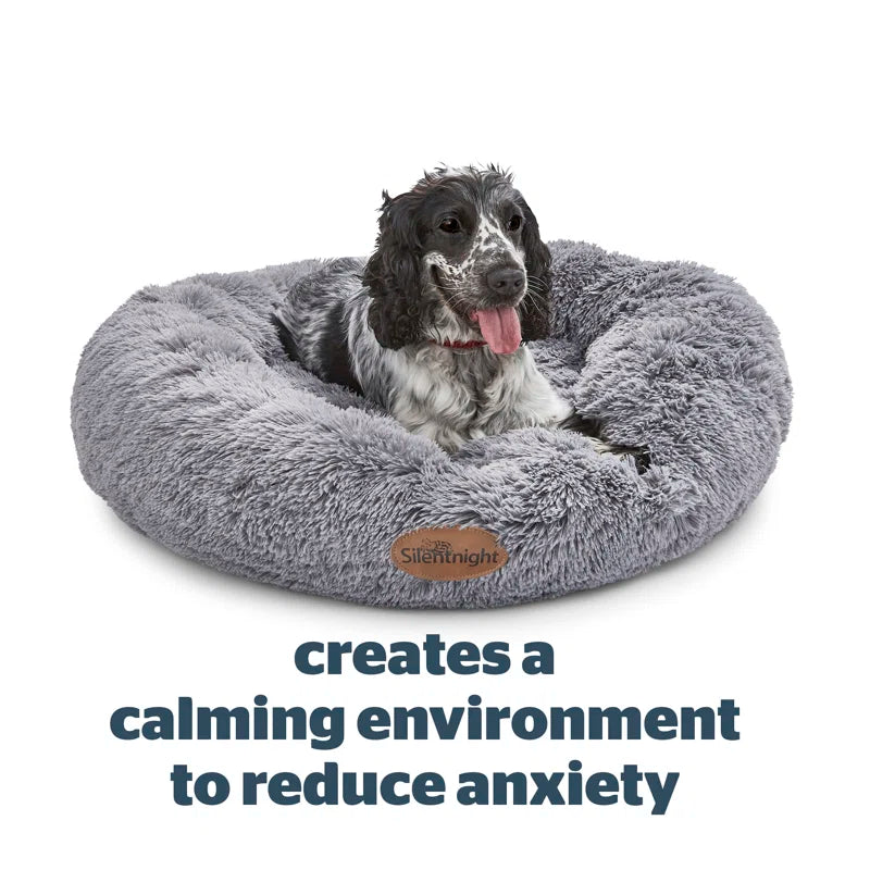 Reduce Pet Anxiety | Silentnight Doughnut Bed with Plush, Soft Fabric