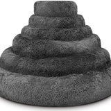 Washable Plush Donut Bed for Dogs and Cats | Calming Anti-Anxiety Pet Bed | Soft Faux Fur Surface | Sizes Small to XL